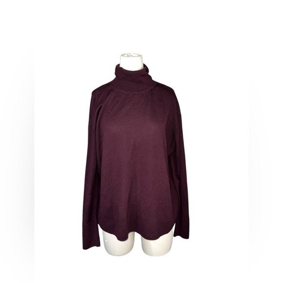 Everlane Burdgundy 100% Wool Sweater in Sz Medium - Picture 5 of 9